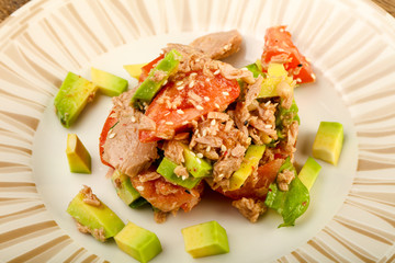 Tuna and avocado salad