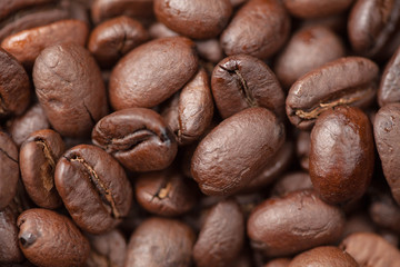 coffee beans macro as a  background