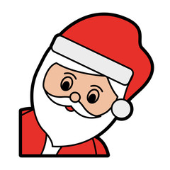 santa claus face cartoon funny christmas character