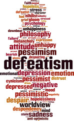 Defeatism word cloud