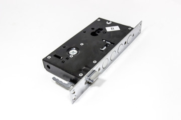 Close-up look at home door high security lock