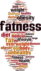 Obraz premium Fatness word cloud