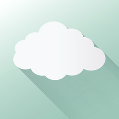 cloud icon isolated on background. Cloud flat illustration vector. eps10 format.