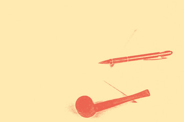 Smoking pipe with notepad