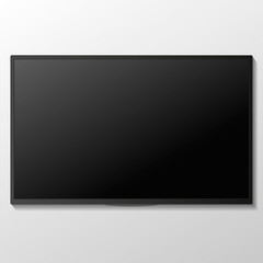 TV, modern blank screen lcd, led, isolate on background