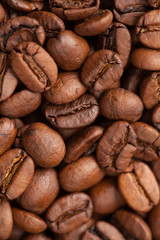 Coffee beans macro as a background