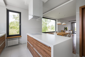 Luxurious kitchen with island