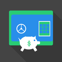 box safe money security bag money dollar outline with safe pig