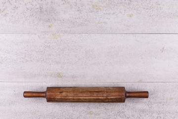 rolling pin on a white rustic table