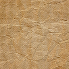 Brown crumpled paper with tissue pattern background