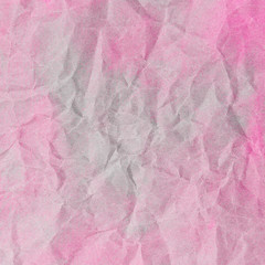 Texture of pink crumpled paper