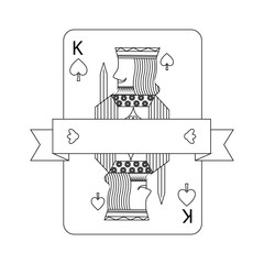 poker king of spades playing card banner design