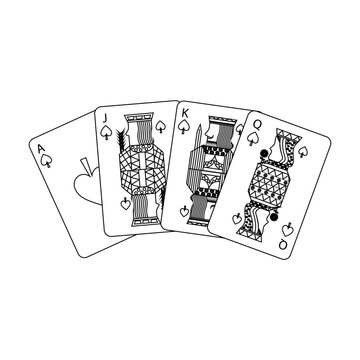poker playing cards ace jack queen and king spade leisure