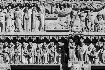 Fototapeta premium Notre Dame de Paris Cathedral: Architectural details. Paris, France