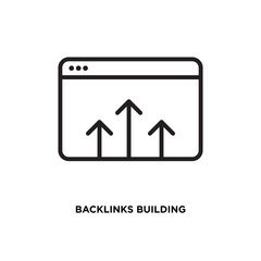 Backlinks building vector icon