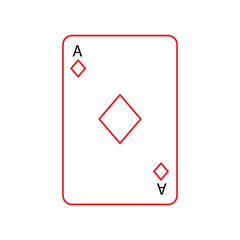 ace of diamonds or tiles french playing cards related icon icon