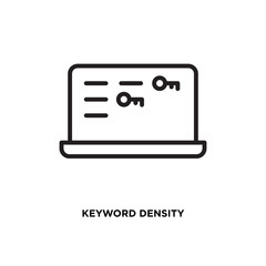 Keyword density vector icon