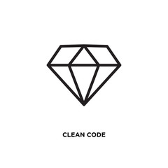 Clean code vector icon