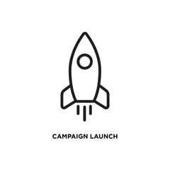 Campaign launch vector icon
