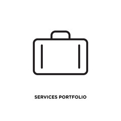 Services portfolio vector icon