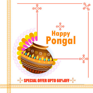 Happy Pongal Holiday Festival Celebration Background