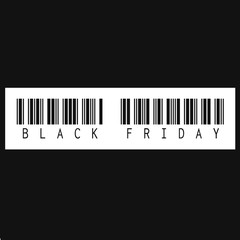 Fototapeta premium Black Friday inscription barcode. Black Friday Sale barcode