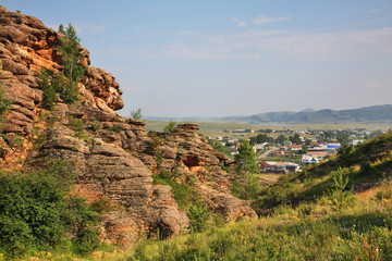 Fototapeta na wymiar View of Karkaralinsk. Karaganda Oblast. Kazakhstan