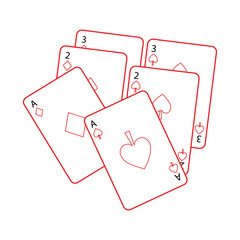 poker deck of cards gambling concept