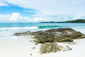 Sea and beach and sky.