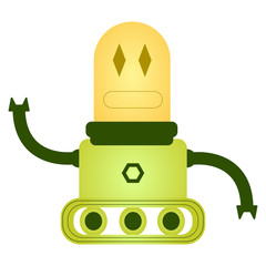 Isolated cute robot
