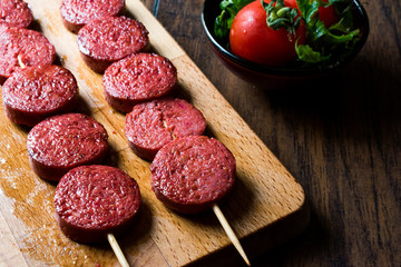 Turkish Sausage on Skewers / Sucuk