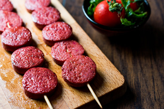 Turkish Sausage on Skewers / Sucuk