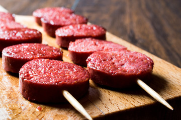 Turkish Sausage on Skewers / Sucuk