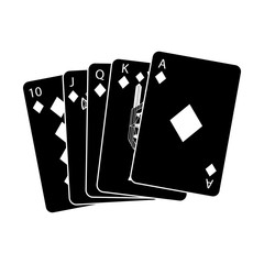 royal flush playing cards poker casino