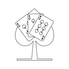 spade poker sign with three card casino