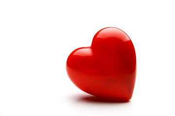 A red heart isolated on white background
