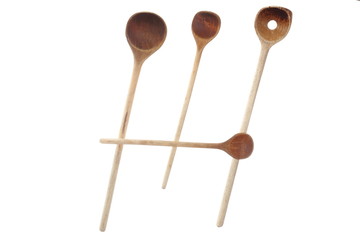 verschiedene Holzkochlöffel
