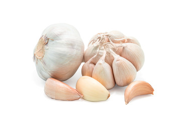 Fresh garlic isolated on white background