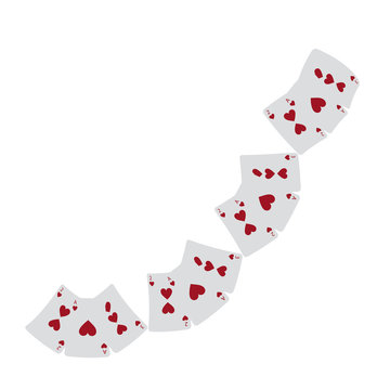 hearts suit french playing cards icon image