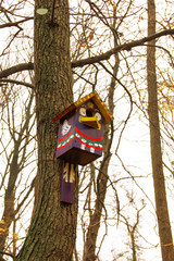 Bright bird houses.