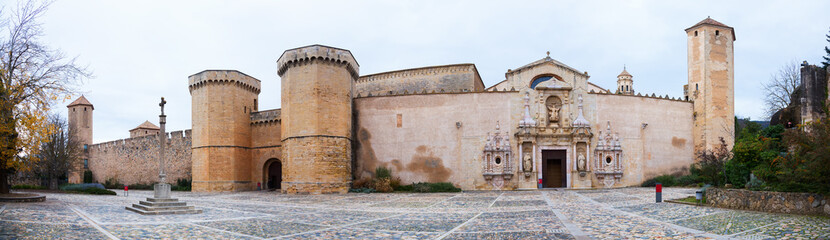High walls of Poblet Monastery