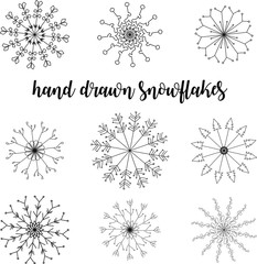 Obraz premium beautiful hand drawn snowflakes