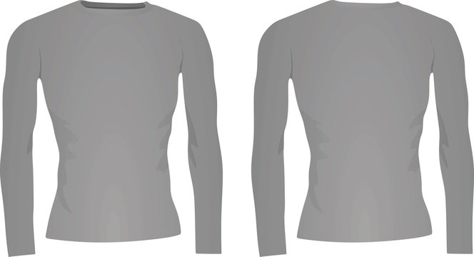 Tight Grey T Shirt. Vector Illustration