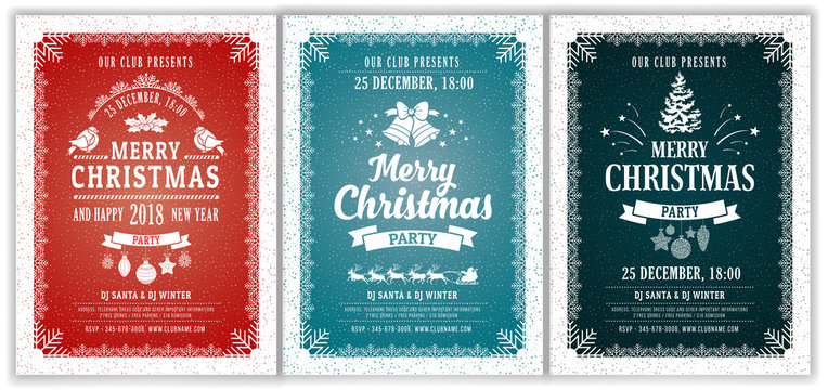 Christmas Party Layouts Set