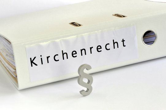 Kirchenrecht, Paragraph, Kirchenordnung, Recht, Gesetz, Ordner, Religionsfreiheit, Religion, Glauben, Kirchengemeinde, Kirchenvertr&auml;ge, kirchliches Arbeitsrecht, Dienstrecht, KIrche, symbolisch
