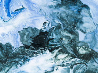 Creative abstract hand painted background, wallpaper, texture, close-up fragment of acrylic painting on canvas with brush strokes. Modern art. Contemporary art. © ogologo