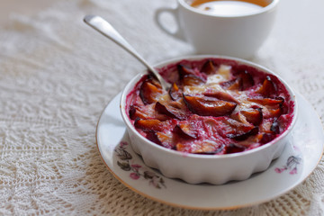 Plum clafoutis