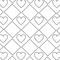 hearts in checkered pattern icon image vector illustration design 