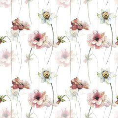 Seamless wallpaper with flowers