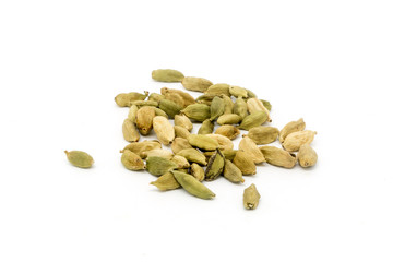 Cardamom against a White Background